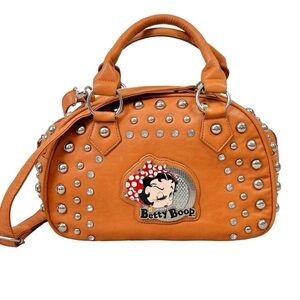 Betty Boop Studded Crossbody Shoulder Bag